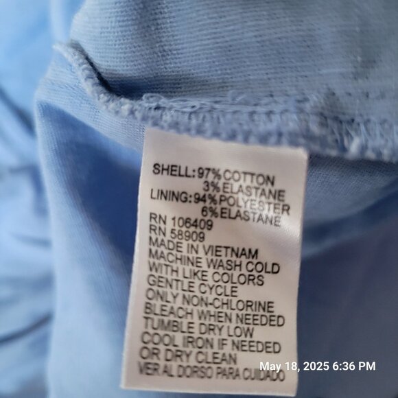 Antonio Melani Women's L Cotton Blue Sleevless Top Blouse Classic - Picture 5 of 5